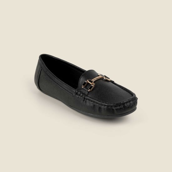 Women Black Casual Loafers