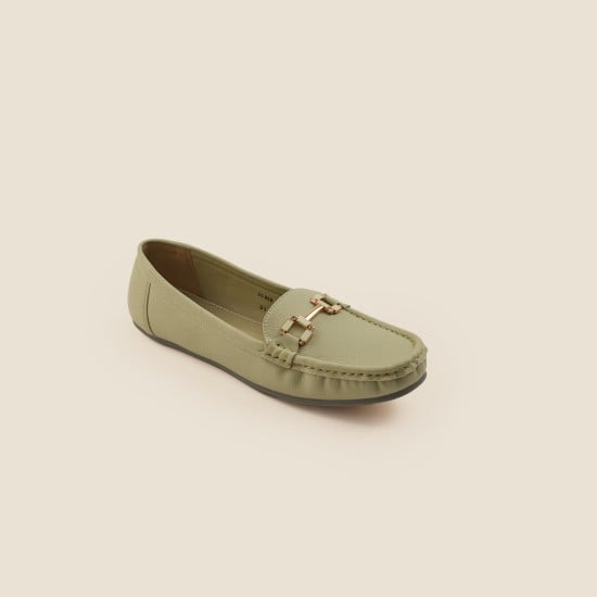 Women Green Casual Ballerinas