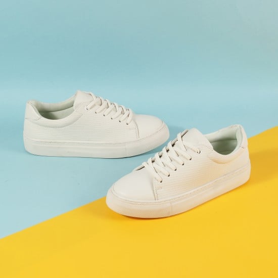 Women White Casual Sneakers