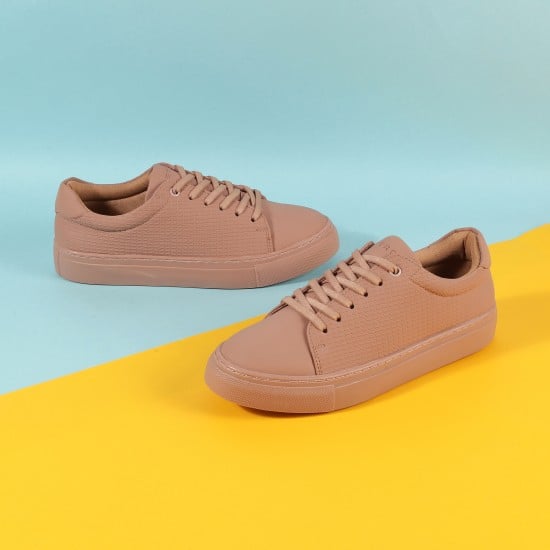 Women Peach Casual Sneakers