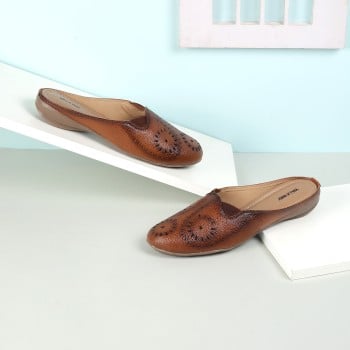 Walkway Women Tan Casual Slip Ons(SKU: 31-845-23-38)