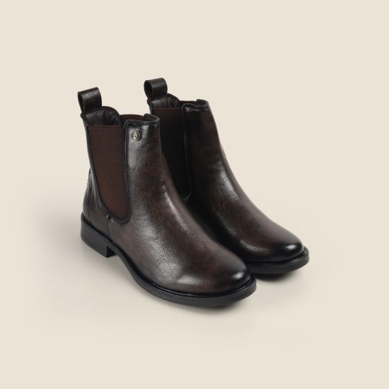 Women Brown Party Boots