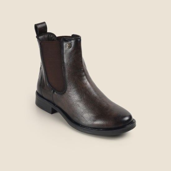 Women Brown Party Boots