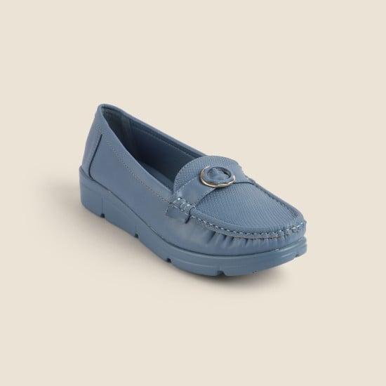 Women Blue Casual Loafers