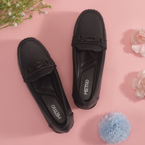 Women Black Casual Loafers