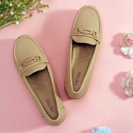 Women Beige Casual Loafers