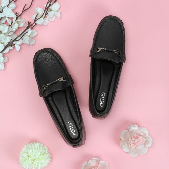 Women Black Casual Ballerinas