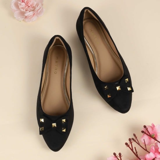 Women Black Casual Ballerinas