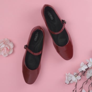 Metro Women Maroon Casual Ballerinas(SKU: 31-888-44-40)