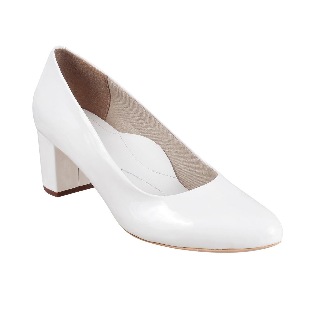 Perfect Bridal Kerry Ivory Satin Block Heel Ankle Strap Court Shoes