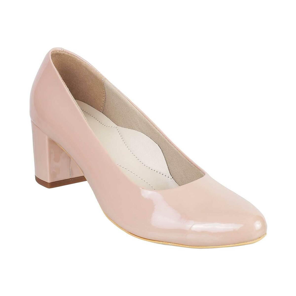 Amazon.com | FSJ Women Classic Pointed Toe High Heels Evening Dress Pumps  Slip On Stilettos Formal Office Shoes Size 4 Beige Leather | Shoes