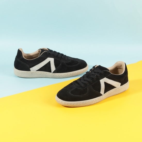 Women Black Casual Sneakers