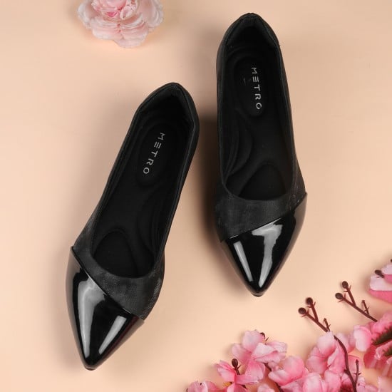 Women Black Casual Ballerinas