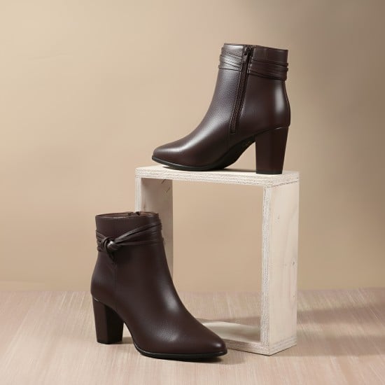 Women Brown Party Boots