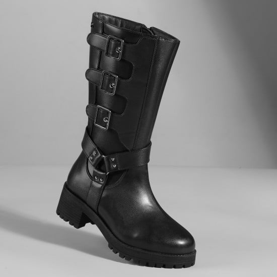 Women Black Party Boots