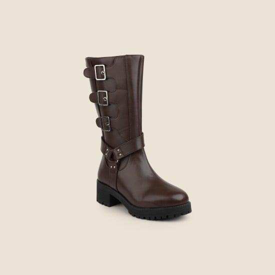 Women Brown Party Boots