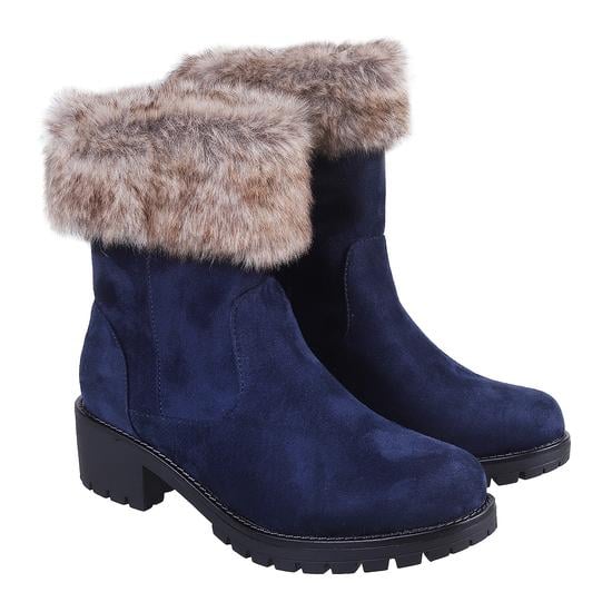 Women Blue Party Boots