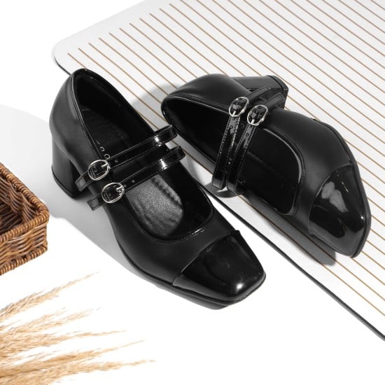Women Mary-Janes Black Formal Pumps