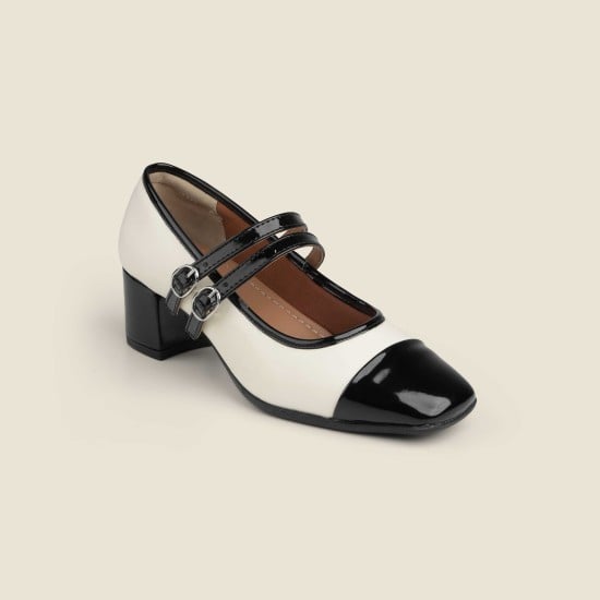 Women Mary-Janes Off-white Formal Pumps