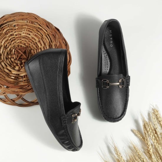 Women Black Casual Ballerinas