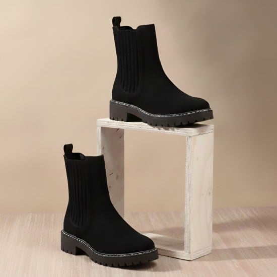 Women Black Casual Boots