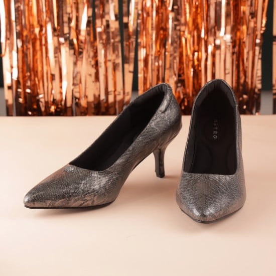 Women Gun-metal Formal Pumps
