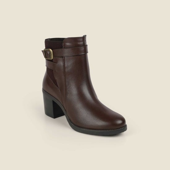 Women Brown Party Boots