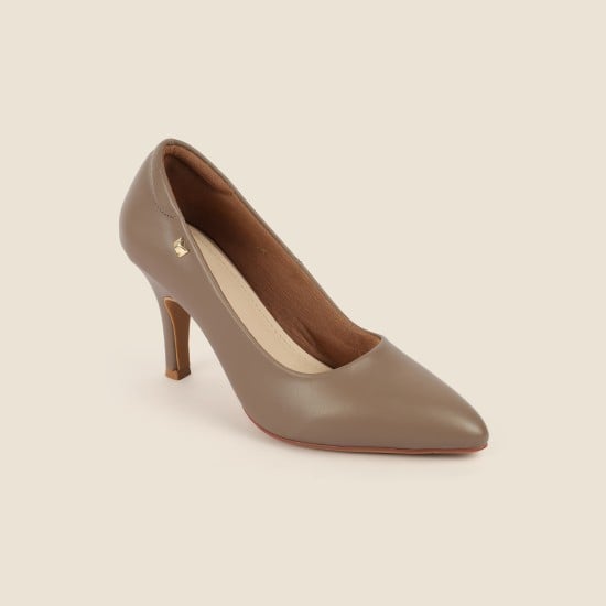 Women Beige Formal Pumps