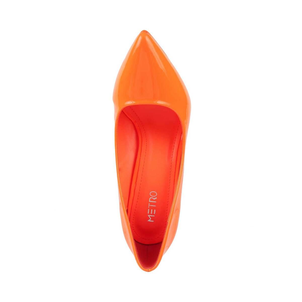 Buy Women Orange Party Pumps Online | SKU: 31-9844-25-34-Metro Shoes