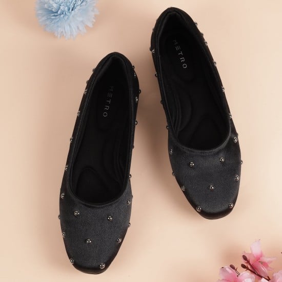 Women Black Casual Ballerinas