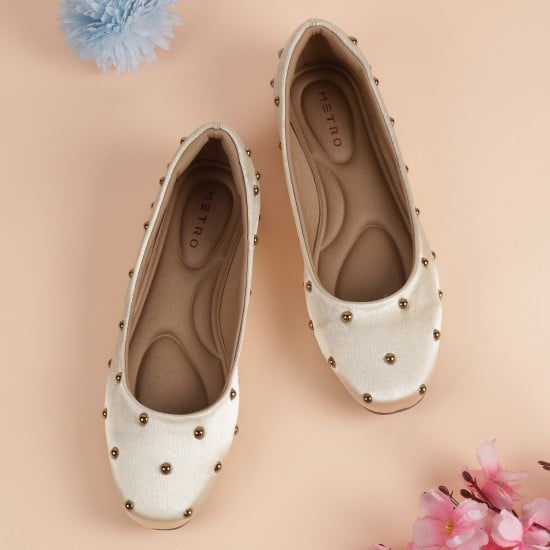 Women Beige Casual Ballerinas
