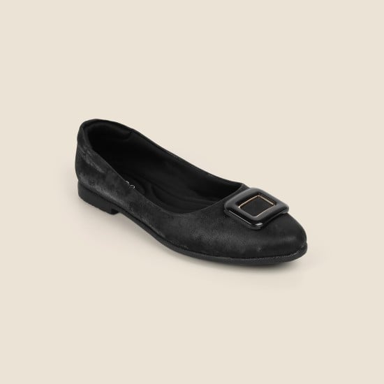 Women Black Casual Ballerinas
