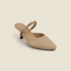 Women Beige Formal Sandals
