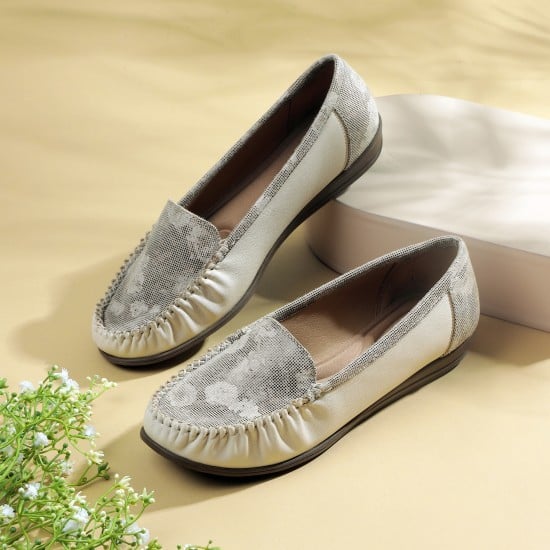Women Beige Casual Loafers