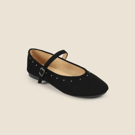 Women Mary-Janes Black Casual Ballerinas