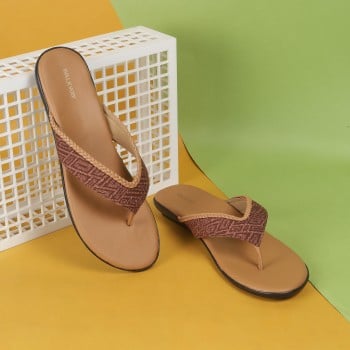 Walkway Women Brown Casual Slippers(SKU: 32-1005-12-37)