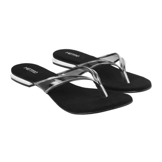 Women Black Casual Slippers
