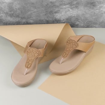 Walkway Women Beige-red Casual Slippers(SKU: 32-1037-89-38)