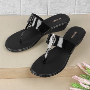 Walkway Women Black Casual Slip Ons(SKU: 32-1075-11-38)