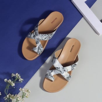 Walkway Women Silver Casual Slippers(SKU: 32-1119-27-37)