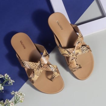 Walkway Women Beige-red Casual Slippers(SKU: 32-1119-89-38)