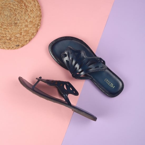 Women Blue Casual Slippers