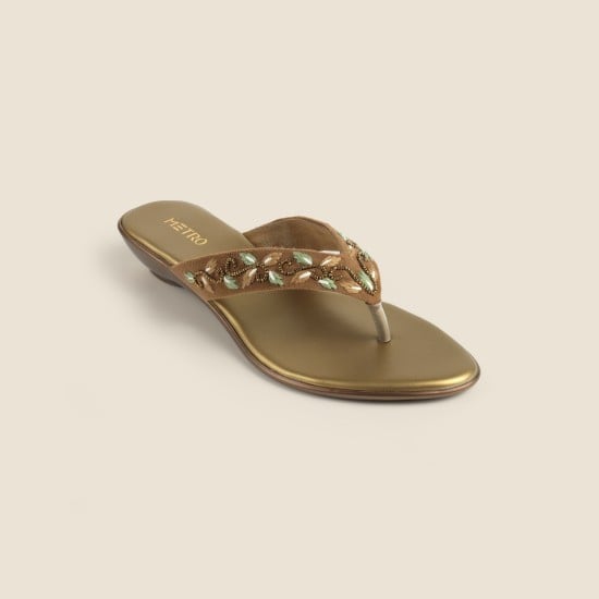 Women Antic-gold Casual Slip Ons