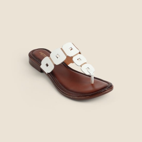 Women White Casual Slippers