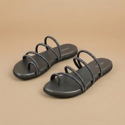 Women Gun-metal Casual Slippers