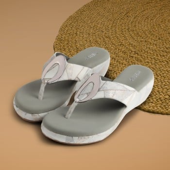 Metro Women Gun-metal Casual Slip Ons(SKU: 32-1154-29-36)
