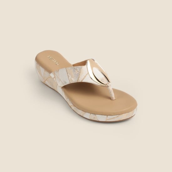 Women Gold Casual Slip Ons