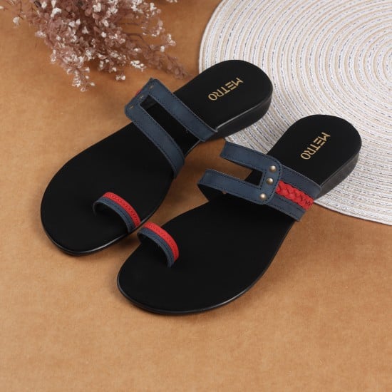 Women Blue Casual Slippers