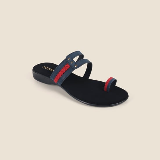 Women Blue Casual Slippers