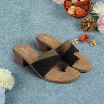 Metro Women Black Casual Slip Ons(SKU: 32-1158-11-36)